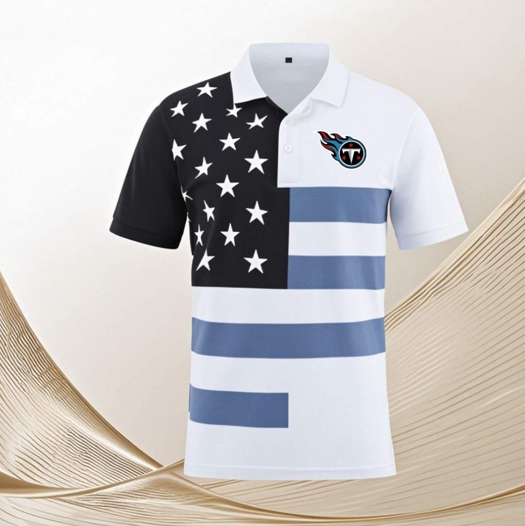 Tennessee Titans style #2 Men 2025 NFL polo T shirt